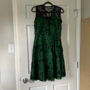 Lindy Bop Knee length green mesh dress